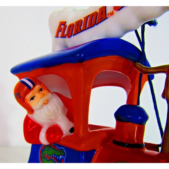 Danbury Mint Florida Gators Victory Train Ornament NCAA Santa Retired 2004 - Picture 4 of 10